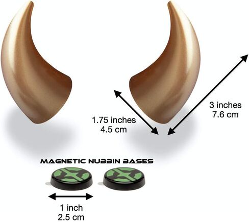 Helmet Flair® MagNeatOhz™ Large Devil Horns for Helmet | Made in USA | Helmet Accessory for Motorcycle Helmet, Bike Helmet, Ski Helmet | Magnetic & Interchangeable | Pair (Helmet Not Included) in Kuwait