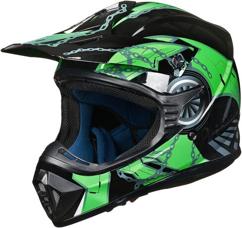 ILM Youth & Kids Dirt Bike Helmets Motocross ATV Dirtbike BMX MX Offroad Full Face Motorcycle Helmet, DOT Approved Model 128YS (Blue Black, Youth-Small) in Saudi Arabia