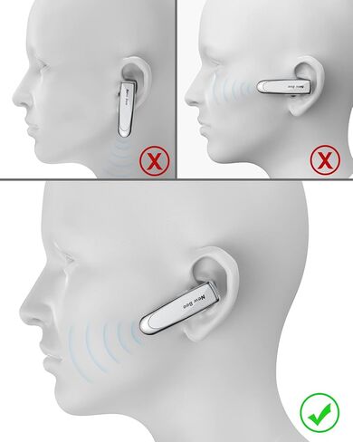 [2 Pack] Bluetooth Earpiece Wireless Handsfree Headset V5.0 24 Hrs Driving | with Microphone 60 Days Standby Bluetooth Headset for iPhone Android Driver Cell Phone Calls in Kuwait