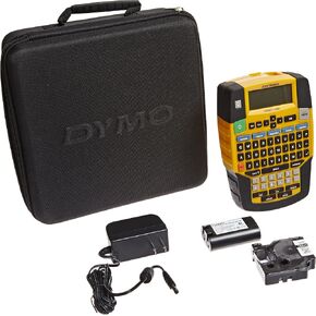 DYMO Rhino 4200 Industrial Label Maker Carry Case Kit with 1 Roll of 1/2" All-Purpose Vinyl Labels, Black on White in Saudi Arabia