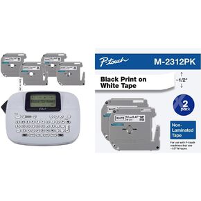 Brother P-Touch, PTM95, Handy Label Maker, 9 Type Styles, 8 Deco Mode Patterns, Navy Blue, Blue Gray in Saudi Arabia