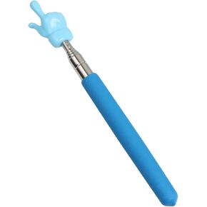 Fingers Telescopic Teachers Pointer,Teaching Pointer Stick for Classroom,Metal Hand Retractable Pointer Extended Length 21.65Inch,Handheld Presenter Whiteboard Pointer (Black) in Saudi Arabia