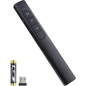أجهزة التحكم عن بعد للعرض التقديمي، نوع C/USB A 2 في 1، مؤشر PowerPoint عن بعد، USB/Type-C لمتقدم شرائح الكمبيوتر، التحكم في مستوى الصوت/الارتباط التشعبي/تبديل النوافذ (البطارية متضمنة) in Kuwait