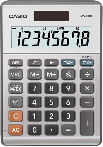 Casio MS-80B Standard Function Desktop Calculator,Black 147D×103W×28.8H mm in Saudi Arabia