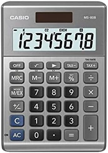 Casio MS-80B Standard Function Desktop Calculator,Black 147D×103W×28.8H mm in Saudi Arabia
