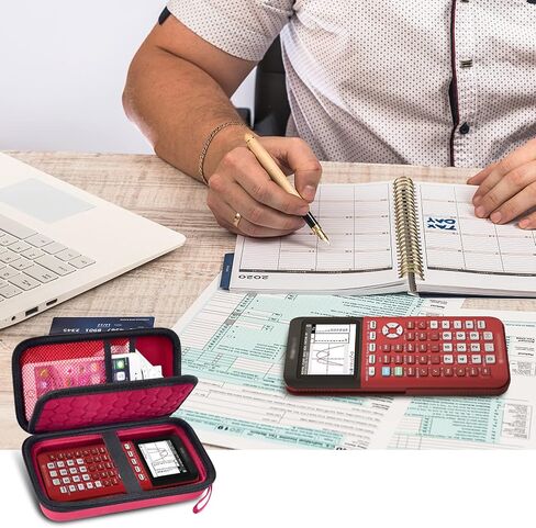 Graphing Calculators Case for Texas Instruments TI-84 Plus/TI-83 Plus CE Color Calculator, Storage Holder for TI-89/for Casio fx-9750GIII for TI-30XS for Cables, Pens, Pencil -Blue(Box Only) in Saudi Arabia
