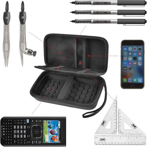 Graphing Calculators Case for Texas Instruments TI-84 Plus/TI-83 Plus CE Color Calculator, Storage Holder for TI-89/for Casio fx-9750GIII for TI-30XS for Cables, Pens, Pencil -Blue(Box Only) in Saudi Arabia
