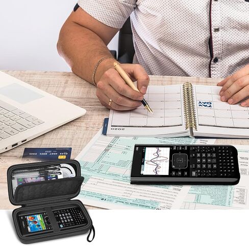 Graphing Calculators Case for Texas Instruments TI-84 Plus/TI-83 Plus CE Color Calculator, Storage Holder for TI-89/for Casio fx-9750GIII for TI-30XS for Cables, Pens, Pencil -Blue(Box Only) in Saudi Arabia