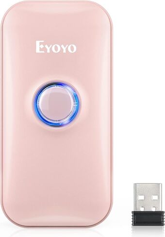 Eyoyo Mini 1D ماسح الباركود بلوتوث | 3 في 1 بلوتوث وUSB سلكي و2.4 جيجا لاسلكي، قارئ رمز شريطي محمول، يعمل مع Windows، Android، iOS، الأجهزة اللوحية أو أجهزة الكمبيوتر in Kuwait