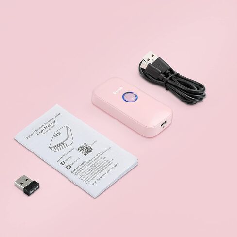 Eyoyo Mini 1D ماسح الباركود بلوتوث | 3 في 1 بلوتوث وUSB سلكي و2.4 جيجا لاسلكي، قارئ رمز شريطي محمول، يعمل مع Windows، Android، iOS، الأجهزة اللوحية أو أجهزة الكمبيوتر in Kuwait