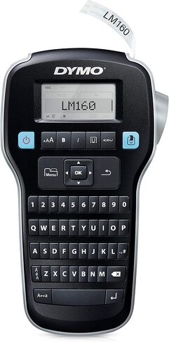 صانع ملصقات DYMO مع 3 أشرطة ملصقات D1 DYMO | صانع الملصقات المحمول LabelManager 160، لوحة مفاتيح QWERTY، مفاتيح ذكية بلمسة واحدة، سهلة الاستخدام، لتنظيم المنزل والمكتب in Kuwait
