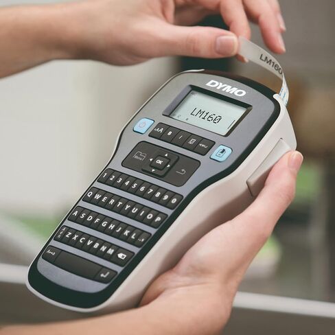 صانع ملصقات DYMO مع 3 أشرطة ملصقات D1 DYMO | صانع الملصقات المحمول LabelManager 160، لوحة مفاتيح QWERTY، مفاتيح ذكية بلمسة واحدة، سهلة الاستخدام، لتنظيم المنزل والمكتب in Kuwait