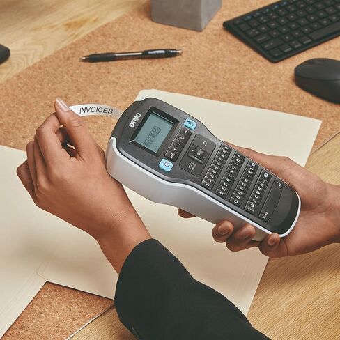صانع ملصقات DYMO مع 3 أشرطة ملصقات D1 DYMO | صانع الملصقات المحمول LabelManager 160، لوحة مفاتيح QWERTY، مفاتيح ذكية بلمسة واحدة، سهلة الاستخدام، لتنظيم المنزل والمكتب in Kuwait