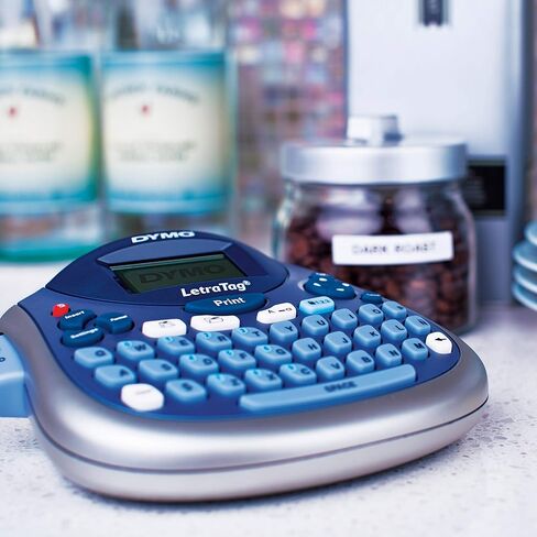 DYMO LetraTag LT-100T Plus Compact, Portable Label Maker with QWERTY Keyboard (1733013),Silver/Blue in Saudi Arabia