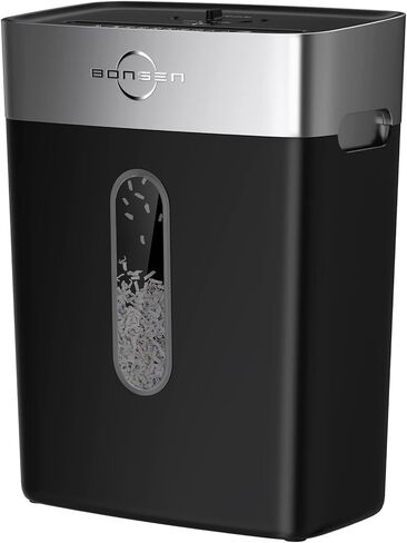BONSEN Shredder for Home Office, 8-Sheet Crosscut Credit Card Shredder, Small Paper Shredder for Home Use with 4 Gallons Wastebasket, High Security Level P-4, ETL Certification (S3101) in Saudi Arabia