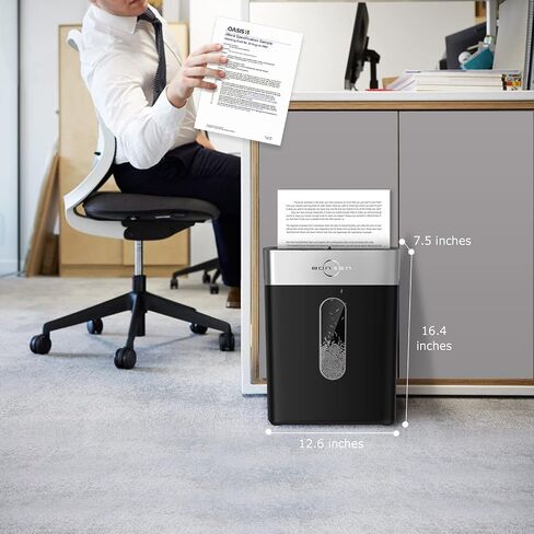 BONSEN Shredder for Home Office, 8-Sheet Crosscut Credit Card Shredder, Small Paper Shredder for Home Use with 4 Gallons Wastebasket, High Security Level P-4, ETL Certification (S3101) in Saudi Arabia