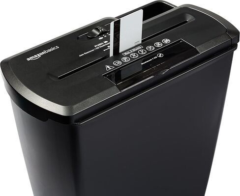 Amazon Basics 8-Sheet Strip Cut Paper, CD, and Credit Card Shredder, 3.4 gallons, Black in Saudi Arabia