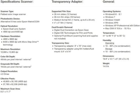 الماسح الضوئي Epson Perfection V850 Pro in Kuwait