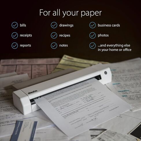 Doxie Go SE - The Intuitive Portable Document Scanner with Rechargeable Battery and Easy Software for Home, Office, or Work from Home in Saudi Arabia