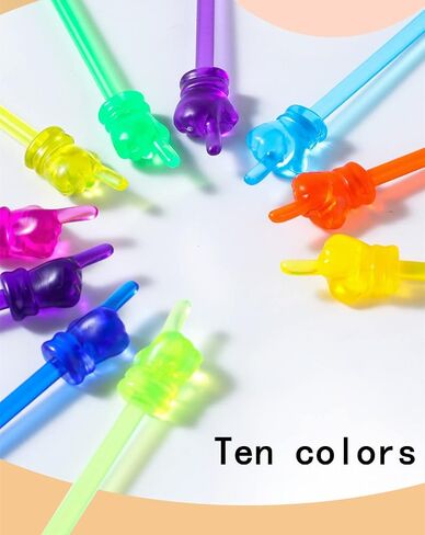 10PCS Children Finger Reading Stick Point Reading Pen Kindergarten Student Teacher Teaching Reading Picture Book Finger Shape Mini Pointer Stick (10 Colors) in Saudi Arabia