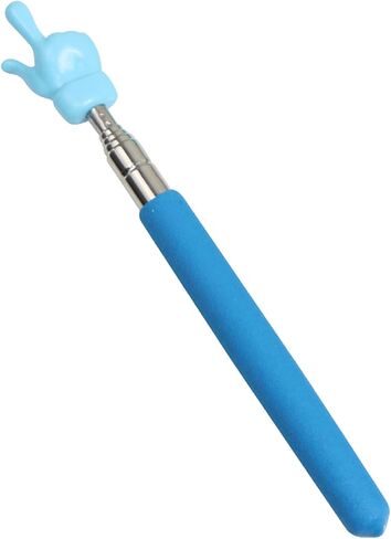 Fingers Telescopic Teachers Pointer,Teaching Pointer Stick for Classroom,Metal Hand Retractable Pointer Extended Length 21.65Inch,Handheld Presenter Whiteboard Pointer (Black) in Kuwait