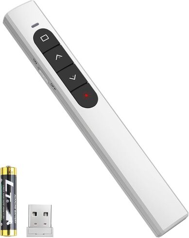أجهزة التحكم عن بعد للعرض التقديمي، نوع C/USB A 2 في 1، مؤشر PowerPoint عن بعد، USB/Type-C لمتقدم شرائح الكمبيوتر، التحكم في مستوى الصوت/الارتباط التشعبي/تبديل النوافذ (البطارية متضمنة) in Saudi Arabia