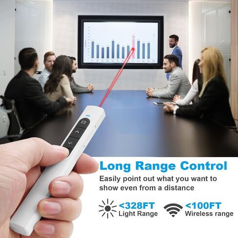 أجهزة التحكم عن بعد للعرض التقديمي، نوع C/USB A 2 في 1، مؤشر PowerPoint عن بعد، USB/Type-C لمتقدم شرائح الكمبيوتر، التحكم في مستوى الصوت/الارتباط التشعبي/تبديل النوافذ (البطارية متضمنة) in Saudi Arabia