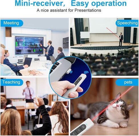 أجهزة التحكم عن بعد للعرض التقديمي، نوع C/USB A 2 في 1، مؤشر PowerPoint عن بعد، USB/Type-C لمتقدم شرائح الكمبيوتر، التحكم في مستوى الصوت/الارتباط التشعبي/تبديل النوافذ (البطارية متضمنة) in Saudi Arabia