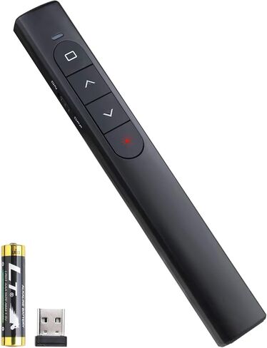 Wireless Presenter Remote, Presentation Clicker with Hyperlink & Volume Remote Control PowerPoint Office Presentation Clicker for Keynote/PPT/Mac/PC/Laptop(Battery Included) in Kuwait