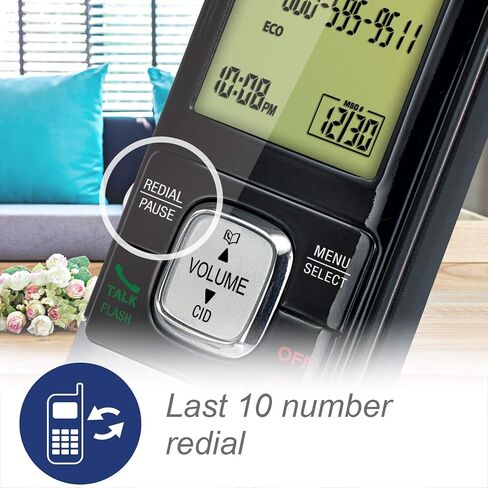 VTech CS6529-4B 4-Handset DECT 6.0 هاتف لاسلكي مع نظام الرد ومعرف المتصل، قابل للتوسيع حتى 5 هواتف، قابل للتركيب على الحائط، أزرق/أخضر/أحمر/فضي in Saudi Arabia