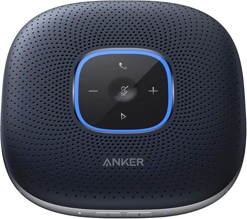 Anker PowerConf Speakerphone, Zoom Certified Conference Speaker with 6 Mics, 360° Enhanced Voice Pickup, 24H Call Time, Bluetooth 5.3, USB C, Compatible with Leading Platforms for Personal Workspaces in Saudi Arabia