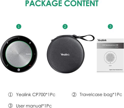 Yealink مكبر صوت بلوتوث مؤتمر ميكروفون فرق معتمد CP700 USB كامل مزدوج الحد من الضوضاء خوارزمية المنزل والمكتب 360 درجة لاقط الصوت in Kuwait