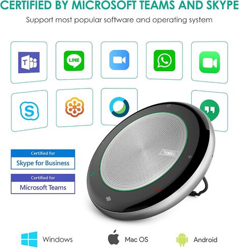 Yealink مكبر صوت بلوتوث مؤتمر ميكروفون فرق معتمد CP700 USB كامل مزدوج الحد من الضوضاء خوارزمية المنزل والمكتب 360 درجة لاقط الصوت in Kuwait