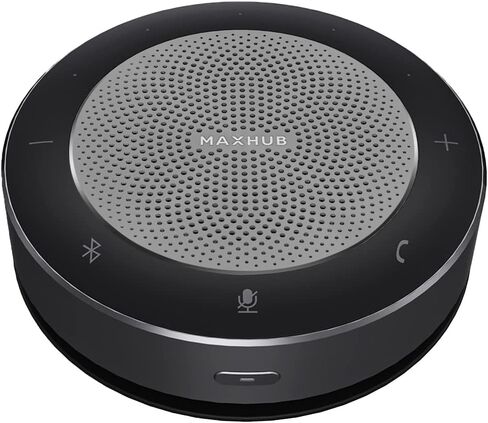 مكبر صوت مؤتمرات بلوتوث BM21 من Enther&MAXHUB، مكبر صوت للمؤتمرات عبر الهاتف مع شحن لاسلكي، مكبر صوت USB مع 6 ميكروفونات للمكتب المنزلي، التقاط صوتي محسن بزاوية 360 درجة وتقليل الضوضاء in Saudi Arabia