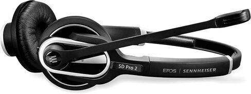 Sennheiser SD Pro 2 (506008) - Double-Sided Multi Connectivity Wireless Headset for Desk Phone & Softphone/PC Connection, Ultra Noise-Cancelling Microphone (Black) in Saudi Arabia