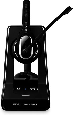 Sennheiser SD Pro 2 (506008) - Double-Sided Multi Connectivity Wireless Headset for Desk Phone & Softphone/PC Connection, Ultra Noise-Cancelling Microphone (Black) in Saudi Arabia