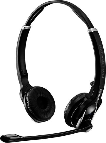 Sennheiser SD Pro 2 (506008) - Double-Sided Multi Connectivity Wireless Headset for Desk Phone & Softphone/PC Connection, Ultra Noise-Cancelling Microphone (Black) in Saudi Arabia