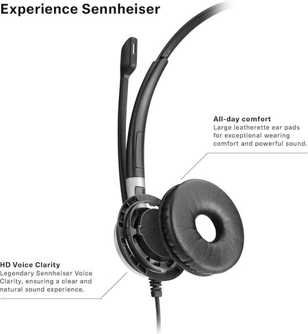 Sennheiser SC 630 USB ML (504552) - سماعة رأس للأعمال أحادية الجانب | لسكايب للأعمال | مع صوت عالي الدقة وميكروفون فائق إلغاء الضوضاء وموصل USB (أسود) in Kuwait