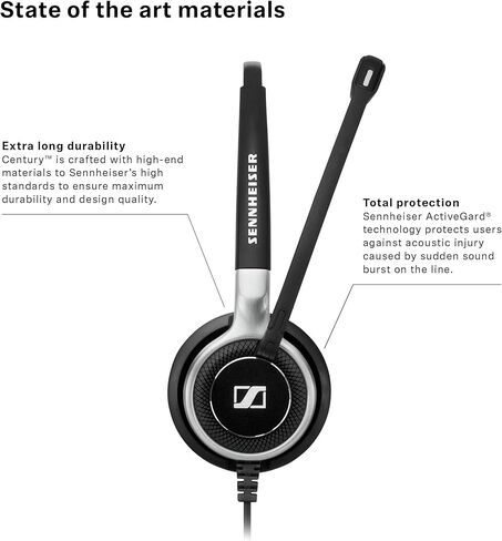 Sennheiser SC 630 USB ML (504552) - سماعة رأس للأعمال أحادية الجانب | لسكايب للأعمال | مع صوت عالي الدقة وميكروفون فائق إلغاء الضوضاء وموصل USB (أسود) in Kuwait