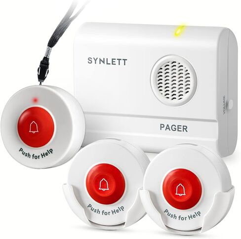 Caregiver Pager Wireless Call Buttons for Elderly Monitoring SOS Alert System Portable Alarm for Nurse Call Seniors Patients Emergency Home in Saudi Arabia