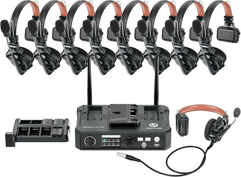 Hollyland Solidcom C1 Pro Wireless Stereo Remote Headset ENC Full Duplex 1100ft Team Communication with PTT Mute Headset for Church Drone TV Film Production（Double-Ear Version）… in Saudi Arabia