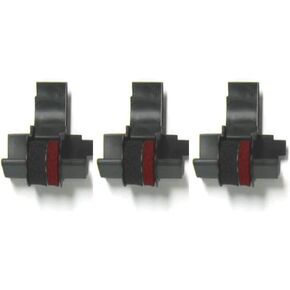 (3 عبوات) أسطوانة حبر متوافقة/بديلة للآلة الحاسبة أسود/أحمر IR-40T لشارب EL-1750V، EL-1801V والمزيد in Kuwait