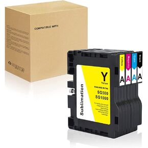 خرطوشة حبر تسامي متطورة SG500 SG1000 سلسلة A من AYMSous متوافقة مع طابعة Sawgrass Virtuoso SG500 SG1000 (مجموعة من سلسلة 1، أسود، سماوي، أرجواني، أصفر، 4 قطع) in Kuwait
