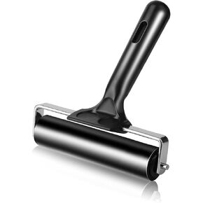 2Pcs Rubber Roller Brayer Rollers Hard Rubber 4 and 2.2 Inch for Printmaking (Black) by HRLORKC… in Saudi Arabia