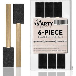 ARTY KRAFTS Pack of 25 Premium Quality Foam Paint Brushes Set - Versatile Foam Brush & Sponge Paint Brush - Ideal for Detailed Craftwork - Sponge Brush & Foam Brushes for Seamless Painting Experience in Saudi Arabia