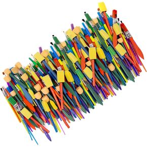 Horizon Group USA Paint Brushes -35 All Purpose Paint Brushes Value Pack – Includes 8 Different Types of Brushes, Great with Watercolors, Acrylic & Washable Paints. Multicolored in Saudi Arabia