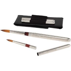 Creative Mark Mimik Kolinsky Synthetic Sable Short Handle Brushes and Sets - Elite Professional Brushes for Painting, Artists, Students, & More! - [Fan - 2]