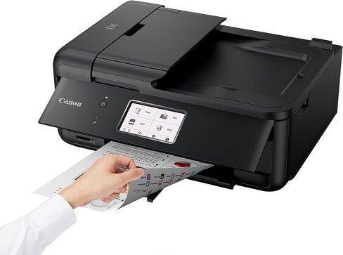 Canon PIXMA TR8620a - All-in-One Printer Home Office|Copier|Scanner|Fax|Auto Document Feeder | Photo, Document | Airprint (R), Android, Black, Works with Alexa in Saudi Arabia