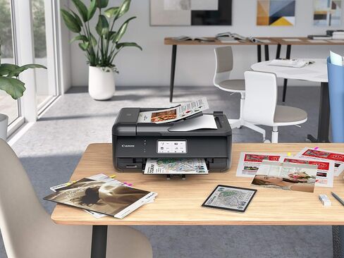 Canon PIXMA TR8620a - All-in-One Printer Home Office|Copier|Scanner|Fax|Auto Document Feeder | Photo, Document | Airprint (R), Android, Black, Works with Alexa in Saudi Arabia
