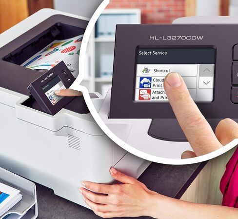 طابعة ألوان رقمية لاسلكية مدمجة من Brother HL-L3270CDW مزودة بتقنية NFC والأجهزة المحمولة والطباعة المزدوجة - مثالية للاستخدام المنزلي والمكاتب الصغيرة، وجاهزة لتجديد Amazon Dash in Kuwait
